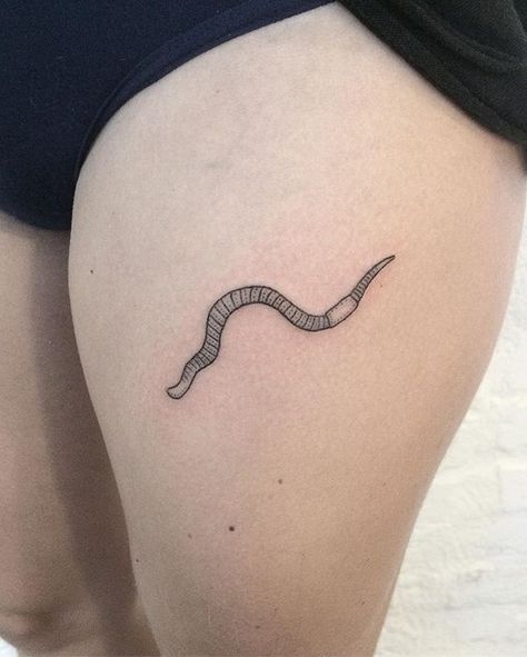 Cute little worm from yesterday! Sand Worm Tattoo, Worm Tattoo Matching, Small Worm Tattoo, Funny Worm Tattoo, Worm On A String Tattoo, Worm Tattoo, Tattoo Maker, Small Chest Tattoos, Party Tattoos