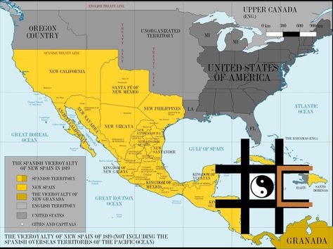 American History Timeline, Alternative History, American History Lessons, World History Lessons, Geography Map, North America Map, New Spain, America Map, History Timeline