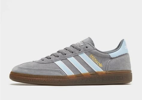 Adidas Handball Spezial, Adidas Handball, Adidas Spezial, Clear Sky, Aesthetic Shoes, Swag Shoes, Grey Adidas, Jd Sports, Dream Shoes