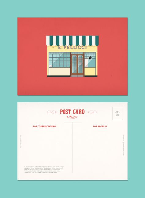 Postcard Design Inspiration, Travel Brochure Design, Postcards Inspiration, Postcard Layout, Envelope Template Printable, Magazine Layout Inspiration, Funny Postcards, Bethnal Green, 카드 디자인