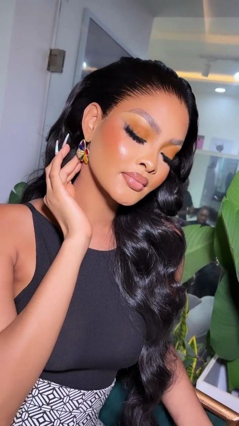 Nigerian Makeup, Hairstyles And Makeup, American Makeup, African American Makeup, Natural Glam Makeup, African Bride, American Hairstyles, Swag Makeup, Face Makeup Tips