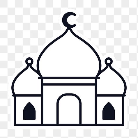 Mosque Islamic place of worship | Free Vector - rawpixel Mosque Outline, Mosque Png, Worship Design, Muslim Beliefs, Mosque Vector, Eid Adha, Building Icon, Place Of Worship, Free Illustrations