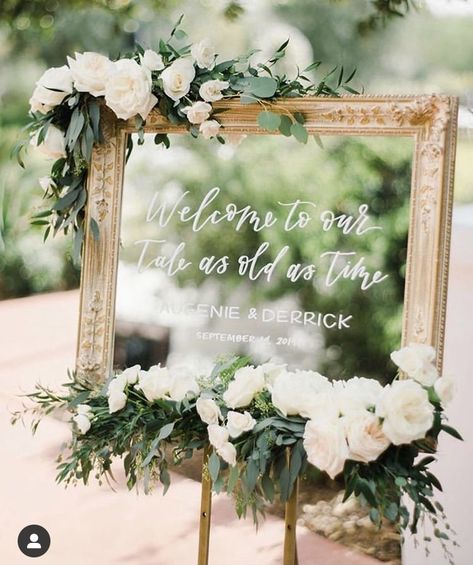 Wedding Welcome Mirror With Flowers, Wedding Welcome Sign Mirror With Flowers, Wedding Welcome Mirror Sign, Welcome Table Wedding Entrance, Wedding Welcome Sign Flowers, Welcome Sign With Flowers, Floral Signage, Welcome Sign Flowers, Mirror Signs