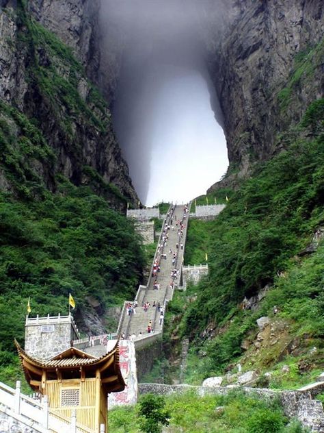 Tianmen mountain - Zhangjiajie , Hunan Province , China | Synotrip Heavens Gate China, Mountain China, Tianmen Mountain, Zhangjiajie, Forest Park, China Travel, Nature Landscape, Beautiful Places To Visit, Places Around The World