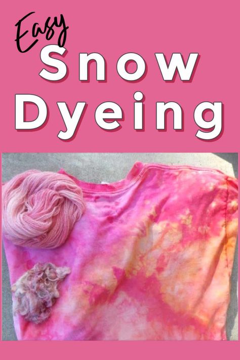 How to Snow Dye a Shirt or Yarn (also works with Ice!) A fun twist on traditional Tie Dyeing techniques that uses Snow to blend the dyes. Snow Tie Dye, Shirt Crafts, Tie Die Shirts, Dyeing Yarn, Diy Dye, Ice Tie Dye, Dye Patterns, Tie Dye Crafts, Activities For Boys