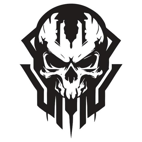 Esports skull logo icon, logo mark, blac... | Premium Vector #Freepik #vector #skull-logo #logo #logo-illustration #skull Skull Symbol, Armor Logo Design, Black And White Logo, Reaper Logo Design, Skeleton Logo Design, Skull Logo Design, Skull Crest Design, Vector Art Illustration Graphics, Skull Vector Logo