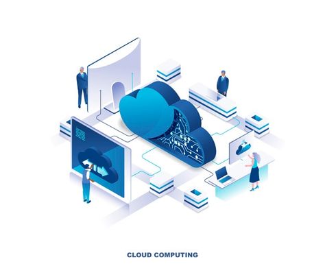 Cloud computing service isometric concep... | Premium Vector #Freepik #vector #business #technology #computer #woman Cloud Computing Services, Hybrid Cloud, Cloud Data, Isometric Illustration, Best Digital Marketing Company, Cloud Platform, Innovative Technology, Consulting Services, Data Center