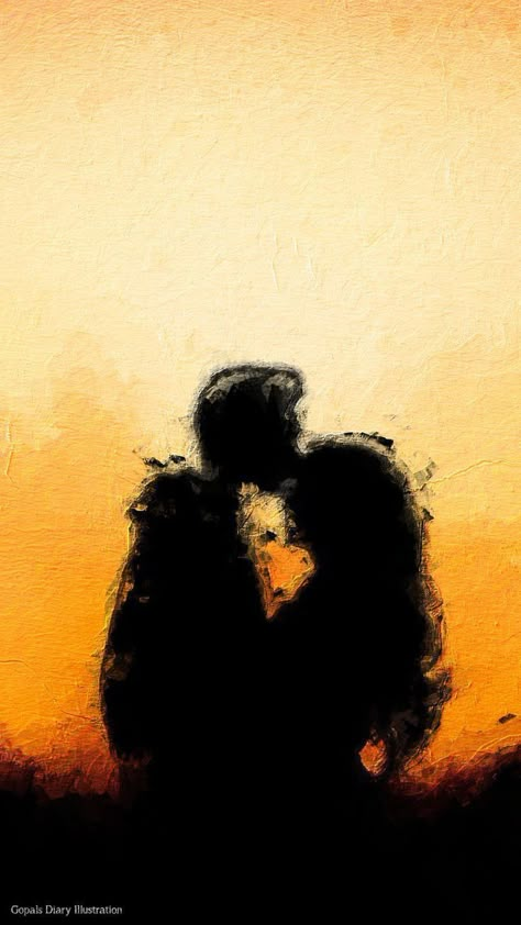 Couple Shadow Drawing, Couple Wallpaper Drawing, Love Romance Art, Acrylic Painting Couple, Couple Watercolor Painting, Man And Woman Art, Lovers Silhouette, Man And Woman Silhouette, Charcoal Artwork