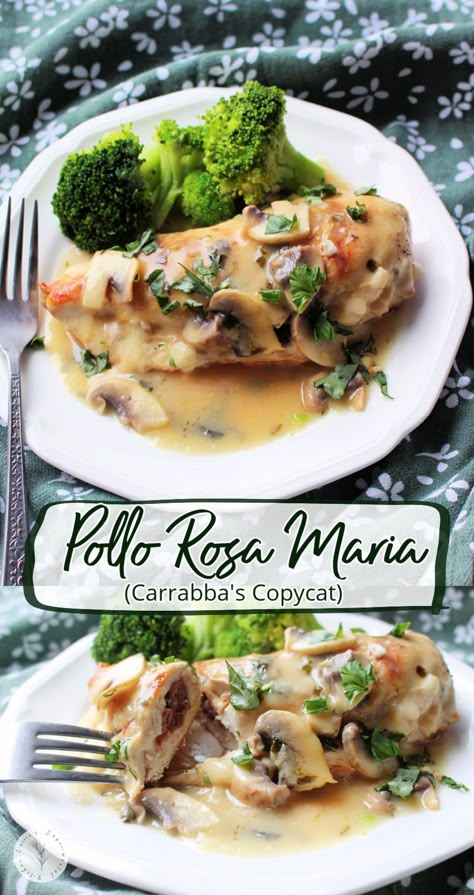 Pollo Rosa Maria Recipe, Polo Rosa Maria Chicken, Carabas Recipes Copycat, Chicken And Prosciutto Recipes, Carrabas Copycat, Chicken Rosa Maria, Chicken With Sauce Recipes, Fontina Chicken, Carrabba's Chicken Bryan Recipe