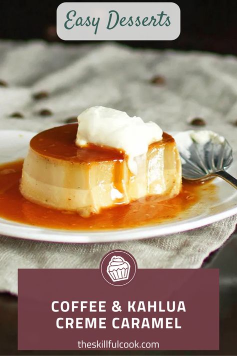 Step aside, traditional creme caramel—there's a new flavor in town! This Coffee & Kahlua Creme Caramel recipe is what dessert dreams are made of. Imagine the luscious texture of creme caramel but infused with the rich aroma of coffee and the subtle kick of Kahlua. Yeah, it's as good as it sounds. Perfect for impressing guests or treating yourself on a quiet evening. Just grab some eggs, cream, and those coffee beans you've been saving for a special occasion. Hit that 'Save' button Now! Creme Caramel Recipe Easy, Creme Caramel Recipe, Caramel Recipe Easy, Caramel Recipe, Easy Dessert Recipes, Quiet Evening, French Classic, Caramel Recipes, Cream Desserts