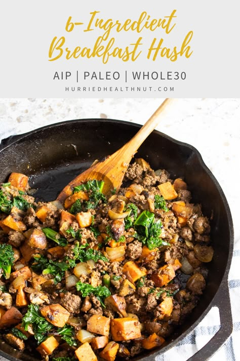 Chicken Hash, Aip Diet Recipes, Breakfast Hash Recipes, Ground Beef Breakfast, Aip Breakfast, Autoimmune Paleo Recipes, Aip Paleo Recipes, Whole 30 Breakfast, Breakfast Hash