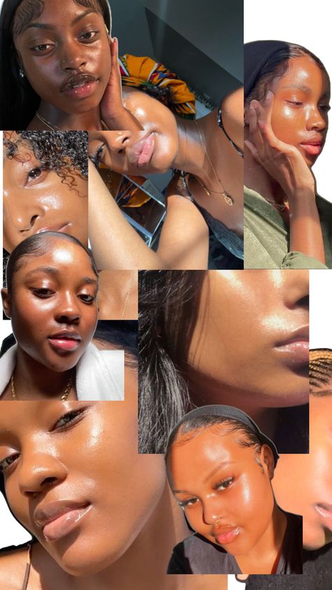 Vision Board Black Woman Clear Skin, No Hyperpigmentation, Skin Goals Black Women, Great Skin Aesthetic, Black Woman Clear Skin, Glowing Skin Black Women, Healthy Skin Vision Board, Brown Clear Skin Aesthetic, Clear Skin Aesthetic Ideas Vision Board