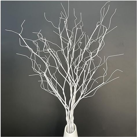 Amazon.com: 5Pcs Pure White 29.5" Lifelike Curly Coral Branches Dry Artificial Twigs Fake Plants Bendable Sticks Stems DIY Craft Vases Home Wedding Garden Hotel Office Decor : Home & Kitchen Terrace Office, Diy Crafts Vases, Artificial Branches, Hotel Office, Willow Branches, Floral Branch, Branch Decor, Wedding Garden, Blue Ice