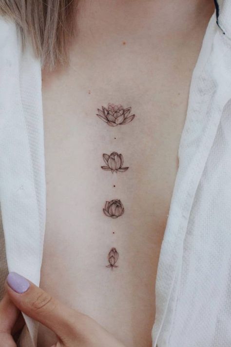 Lotus Chest Tattoo, Agave Tattoo, Red Lotus Tattoo, Simple Lotus Tattoo, Tattoo Peony, Lotusblume Tattoo, Small Lotus Tattoo, Tattoo On Chest, Lotus Tattoos