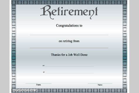 Retirement Certificate Template Retirement Certificate, Retirement Greetings, Life Template, Retirement Congratulations, Free Printable Certificates, Funny Printables, Printable Certificates, Retirement Cards, What Is Meant