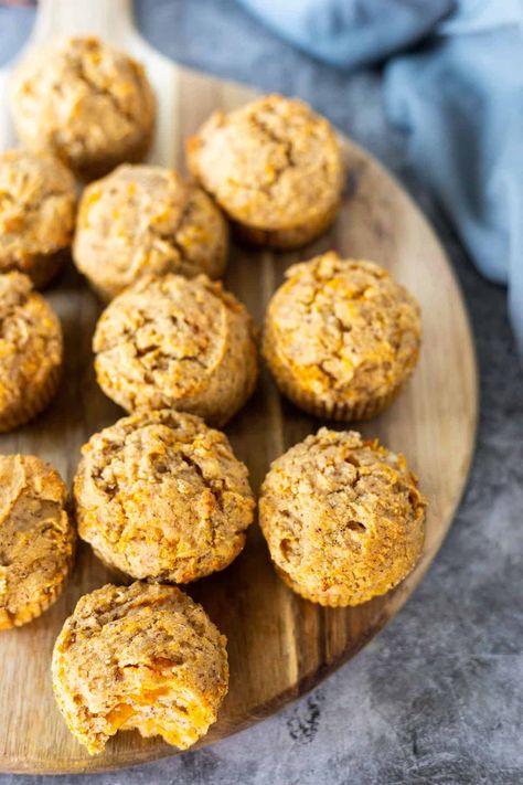 Gluten-Free Vegan Butternut Squash Muffins - Healthier Steps Squash Cookies, Butternut Squash Dessert, Butternut Squash Muffins, Butternut Squash Bread, Squash Muffins, Mashed Butternut Squash, Squash Bread, Healthy Butternut Squash, Vegan Butternut Squash