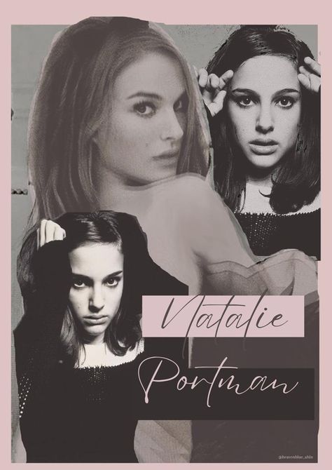 Natalie portman♥️ Natalie Portman Poster, Natalie Portman Aesthetic, Natalie Portman Icon, Grey Poster, Chanel Ad, Poster Aesthetic, 90s Models, Pink Aura, Girl Movies