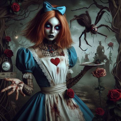 #alicehorror #aliceinwonderlandinspired #chesirecat #horror #creepy #spooky #aiart #aiartwork Alice In Wonderland Horror, Creepy Disney, Dark Disney Art, Greek Deities, Alice Art, Disney Horror, Tattoo Concepts, Dark Disney, We're All Mad Here