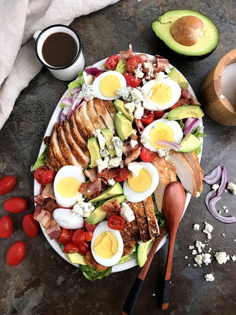 Cobb Salad Recipe. Keto | Low carb Carb Salad Recipes, Low Carb Salad Recipes, Low Carb Coleslaw, Low Carb Salad Dressing, Low Carb Chicken Salad, Best Low Carb Bread, Salad Recipes Low Carb, Braised Chicken Breast, Cobb Salad Recipe