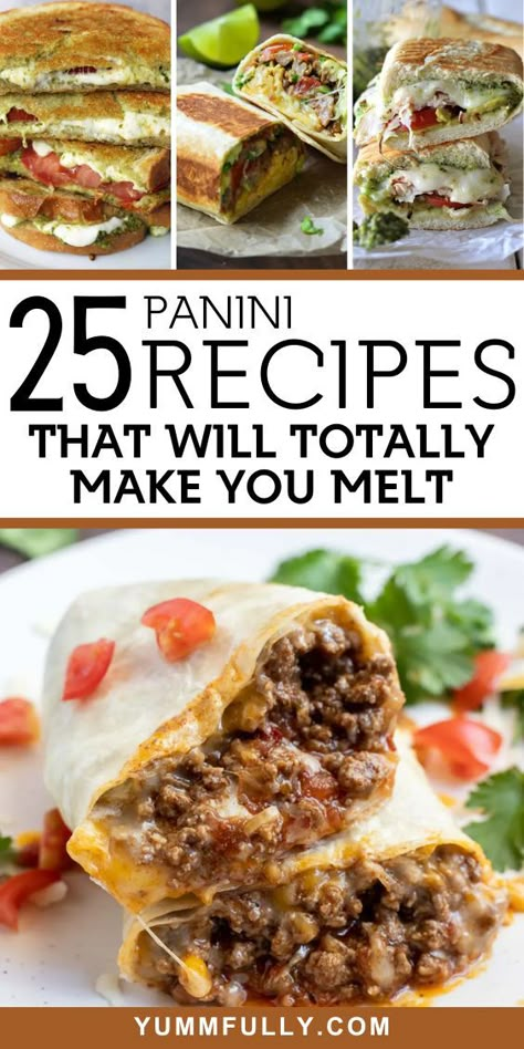 25 Panini Recipes That Will Totally Make You Melt - Yummy and fully Tavern Sandwich, Steak Panini, Easy Panini Recipes, Blue Cheese Steak, Best Panini Recipes, Turkey Panini Recipes, Veggie Panini, Panini Press Recipes, Sandwich Recipes Panini