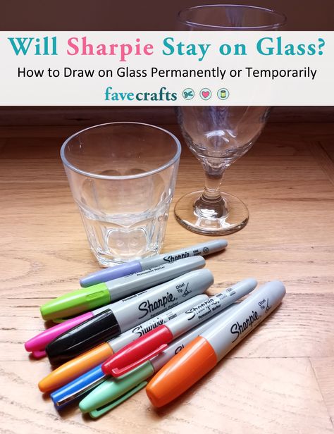 Sharpie On Glass Diy, Sharpie Glass Painting, Draw On Glass Diy, Writing On Glass Diy, How To Paint On Glass Bottles, Sharpie Wine Glasses Diy, Drawing On Glass Ideas, Sharpie Wine Glasses, Glass Markers Diy