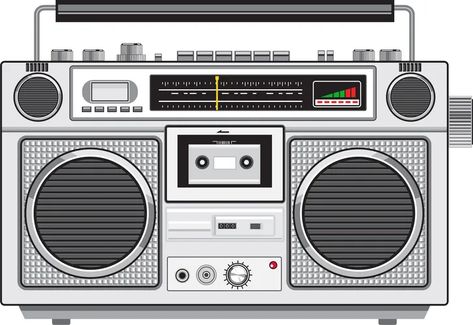 90s retro radio stereo Royalty Free Vector Image Cassette Tape Art, Buch Design, Retro Radio, Tape Art, Portable Radio, Cassette Player, Medical Illustration, 90s Retro, Art Icon