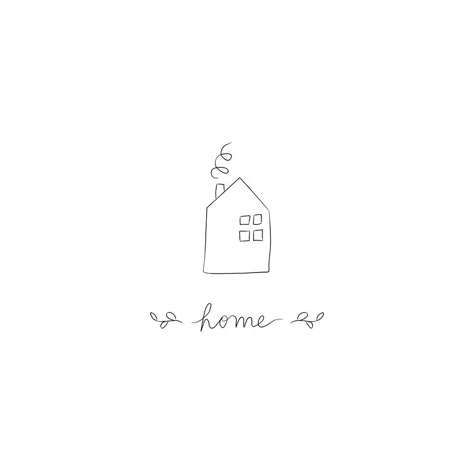 Small House Tattoo, Home Illustration, Minimal Tattoo Design, Packaging Ideas Business, Food Illustration Art, Realtor Closing Gifts, Signature Ideas, Cloud Wallpaper, Home Tattoo