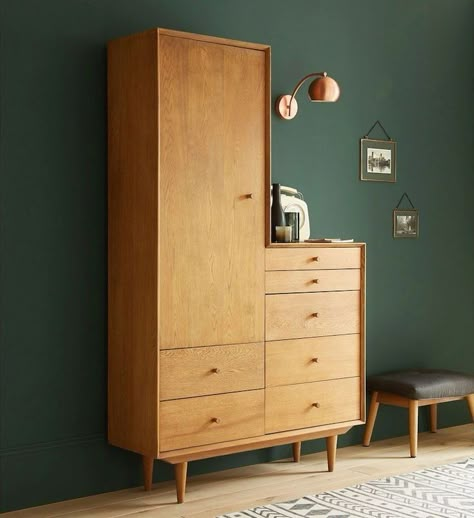 Unique Bedroom Design, Wooden Dresser, Dekorasi Kamar Tidur, Wardrobe Furniture, Cheap Decor, Home Decor Paintings, Luxury Decor, Mid Century Furniture, Interior Furniture