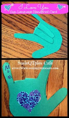 I Love You Sign Language Kids Crafts Sign Language Signs, Learn Any Language, Prek Crafts, Love Hands, Deaf Awareness, All About Family, Father's Day Activities, I Love You Signs, Sensory Crafts