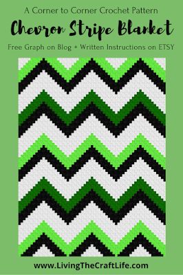 Living the Craft Life: Chevron Stripe C2C Blanket - FREE GRAPH with PDF Version on ETSY Chevron Crochet Patterns, Corner To Corner Crochet Pattern, Crochet C2c Pattern, C2c Blanket, C2c Crochet Blanket, Cabin Diy, Crochet Charts, Diy Crochet Patterns, Chevron Crochet