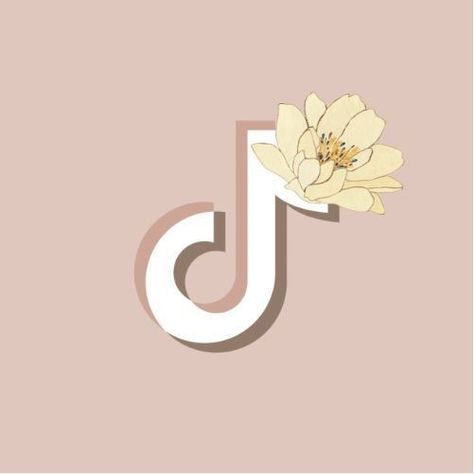 Boho Tiktok Icon, Tiktok Aesthetic Logo, Flower Phone Theme, Floral App Icons, Edit Home Screen, App Icons Pink, Home Screen Widgets, Tiktok Logo, App Ikon