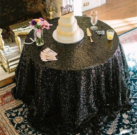 Sequence Table Cloth, Black And White Tablecloth, Gold Sequin Tablecloth, Cloth Table Runner, Fiesta Table, Mexican Table Runner, Vintage Wedding Table, Elegant Tablecloth, Halloween Table Runners