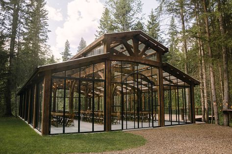 The Valley Weddings | Luxury Outdoor Venue | Alberta Majestic Wedding, Greenhouse Venue, Best Scenery, Light Chair, Timber Buildings, Dream Venue, Farm Wedding Venue, Greenhouse Wedding, Timber Structure