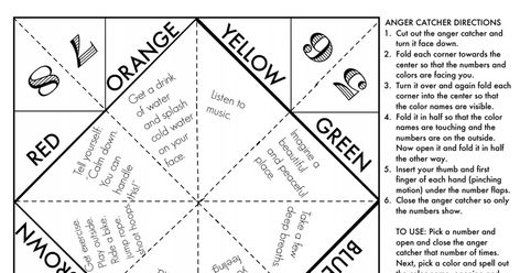 Anger Catcher Anger Coping Skills, Group Therapy Activities, Anger Management Activities, Coping Skill, Coping Skills Activities, Counseling Worksheets, Social Emotional Activities, Mental Health Activities, Social Emotional Learning Activities