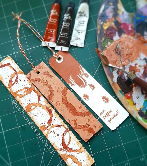 Coffee themed bookmarks made on order !!☕☕☕ Order complete ✅✅✅ One long bookmark One standard size bookmark One wooden bookmark ... ... ... To order, dm @urbanessence11 .. .. .. #coffee #coffeeaddict #coffeelover #coffeebookmarks #bookmarks #loveforcoffee #booklover #bookworms #readers #bookstagram #art #artist #artism #artista #artistoninstagram #artaccount #smallbusiness #smallbusinessowner #supportsmallbusiness #urban #urbanessence #urbanessence11 #trending #followformore #artcontent #ar... Coffee Bookmarks Diy, Bookmarks Coffee, Coffee Bookmark, Aesthetic Crafts, Themed Bookmarks, Bookmarks For Books, Coffee Theme, Book Marks, How To Make Bookmarks