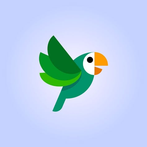 Parrot, love bird flying icon character logo vector illustration design. Parrot Logo Design, Flying Bird Illustration, Parrot Vector, Parrot Illustration, Flying Parrot, Parrot Logo, Icon Character, Logo Bird, Parrot Flying