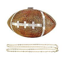 Football Purse, Makeup Unique, Rhinestone Football, Football Bag, Crystal Purse, Money Purse, Unicorn Colors, Crystal Clutch, Crystal Cross