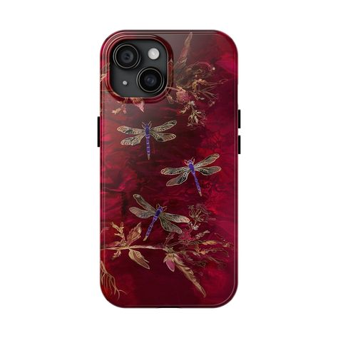 Soar into a world of elegance with the Crimson Flight iPhone Case, featuring a delicate array of dragonflies on a sumptuous red velvet background. This case is a boho-inspired dream for your iPhone 15 Pro Max, offering a tranquil escape with its exquisite, embroidered appearance. For the iPhone 12 Mini, it's a trendy case that doesn't just captivate with its aesthetics but also offers the steadfast protection of a tough iPhone case. Let your phone embody the grace of these ethereal creatures, and the luxurious feel of embossed textures, with a case designed to inspire awe and provide unmatched durability. 📱Tailored to fit Apple iPhone models only (simply choose your model from the drop down menu above). For Samsung, and Google models, visit our store. Product Features: -Constructed with d Iphone 15 Cases Aesthetic, Painted Phone Cases Diy, Iphone 12 Pro Phone Case, Casely Phone Case, Dark Red Phone Case, Iphone 15 Pro Max Phone Case, Cute Iphone 11 Cases, Iphone 15 Pro Case, Iphone 15 Case