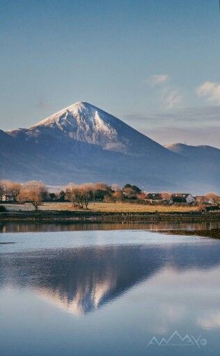 Croagh Patrick Croagh Patrick, County Mayo Ireland, Hiking Inspiration, Mayo Ireland, Mountain Mural, Ireland Road Trip, County Mayo, Irish Landscape, Ireland Landscape