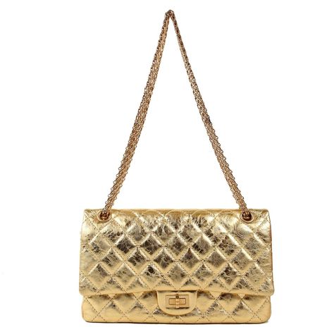 Chanel Metallic Gold Leather Reissue Flap Bag For Sale at 1stdibs Gold Chanel Bag, Gold Bag, Night Out Dress, Gold Leather, Flap Bag, Metallic Gold, Sweet 16, Chanel Bag, Gold Foil