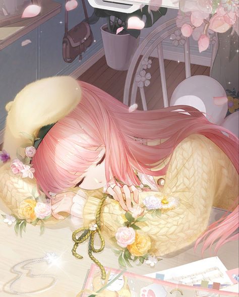 Love Nikki, Make Love, On The Floor, The Floor, Pink Hair, A Girl, Hair, Pink