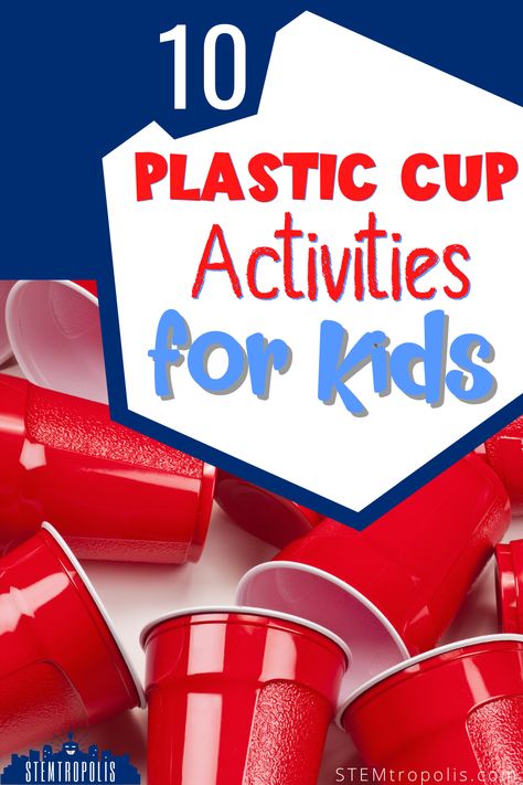 STEM Activities with Plastic Cups - Fun Projects for Kids. You can do some simple STEM activities with plastic cups to help explain some fundamental concepts in science, math, and engineering. It is always helpful to use ordinary household items for quick and easy activities for kids. Join us at STEMtropolis.com for activities, projects, STEM challenges and printables. Low Cost Stem Activities, Easy Preschool Stem Activities, Cheap Stem Activities Elementary, Quick And Easy Stem Activities, Stem Activities Elementary 1st, Stem Activities For Kindergarten, No Prep Stem Activities, Easy Stem Activities Elementary, Diy Stem Projects