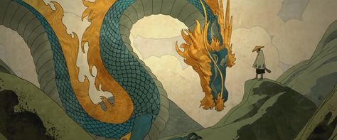 Overwatch Cinematic - Dragon of the North Wind and Dragon of the South Wind - I love the style of both the dragons and the painted look. Overwatch Dragons, Overwatch Tattoo, Dragon Air, Overwatch Hanzo, Overwatch Genji, Location Inspiration, Cute Dragons, Fantasy Novel, Year Of The Dragon