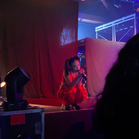 wearing a red outfit on stage opening for the tinashe 333 tour concert at the showbox sodo in seattle, wa Tinashe 333, Concert Vibes, Outfits Concert, Red Outfit, On Stage, Seattle, Concert, Music, Red