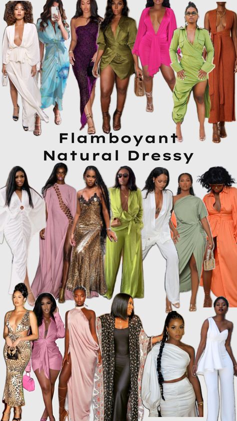 Kibbe flamboyant natural Flamboyant Natural Lines, Flamboyant Natural Hairstyle, Kibbe Flamboyant Natural Style, Flamboyant Natural Wedding, Flamboyant Natural Celebrities, Natural Essence Outfits, Natural Flamboyant Style, Kibbe Flamboyant Natural Outfit, Flamboyant Natural Dress