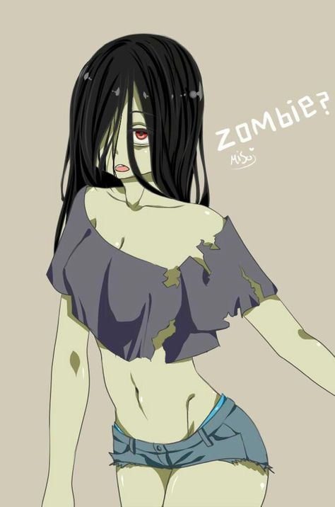 Anime Zombie, Female Monster, Zombie Monster, Cute Zombie, Apocalypse Art, Zombie Art, Anime Monsters, Zombie Girl, Cool Swords