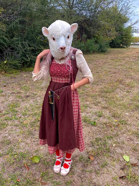 Pagan sheep folk costume wickerman Sacrificial Lamb Costume, Lamb Halloween Costume, Sheep Outfit, Sheep Costume, Sacrificial Lamb, Lamb Costume, Sheep Costumes, Costume Concepts, Character Customization