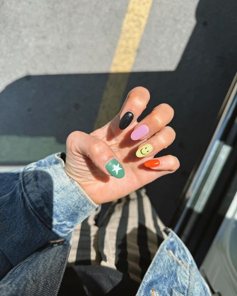 Bring on the color ☀️ Ready for warm weather tones and beachy striped prints. New nails in honor of new arrivals at @nickelandsuede. 💖 Check out today’s drop and use code KILEE15 when you checkout. I’ll link my striped short fit in LTK or comment link and I’ll send ya a DM. 💚 New Nails, Striped Nails, Striped Short, Fit In, Warm Weather, New Arrivals, Nails, Color, Instagram