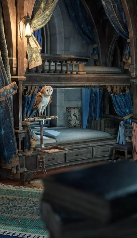 Ravenclaw Dormitory Hogwarts Legacy, Hogwarts Legacy Dorms, Ravenclaw Dormitory, Hogwarts Legacy Ravenclaw, Ravenclaw Bedroom, Ravenclaw Room, Hogwarts Bedroom, Hogwarts Room, Ravenclaw Common Room