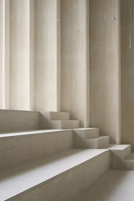 Immanuel Church and Parish Centre by Sauerbruch Hutton Concrete Projects, Interior Stairs, Empty Room, Minimalist Architecture, Space Architecture, Bedroom Designs, Staircase Design, Kitchen Designs, 인테리어 디자인